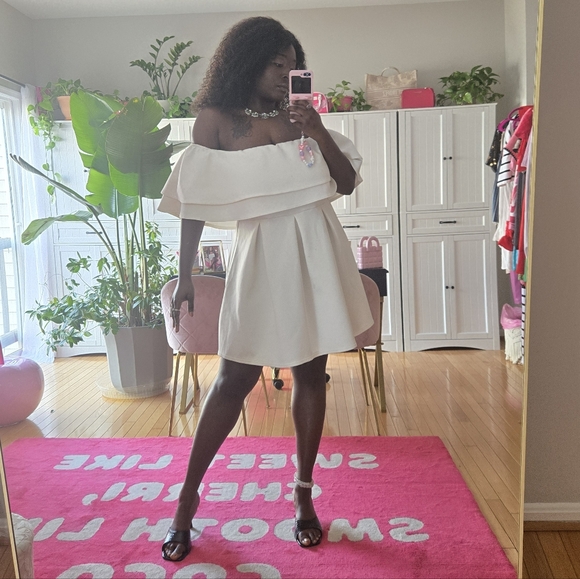 ASOS - Strapless White Ruffle Dress - Picture 8 of 9